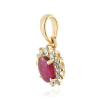 Ruby with diamond Pendant model P011730